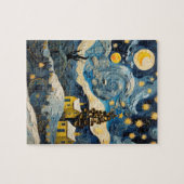 Kerst  Kunst Geïnspireerd door Van Gogh Legpuzzel (Horizontaal)