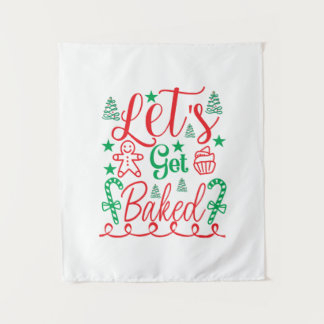 Kerst Kunst Laten We het Bakken Wandkleed