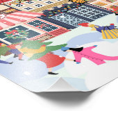 Kerst Kunst Winter Stad Foto Afdruk (Hoek)