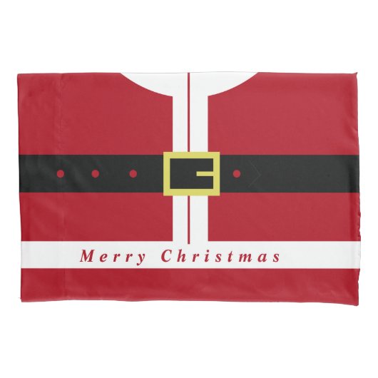 Kerst kussen Hoesje Grappig Santa Design Kussensloop (Voorkant)