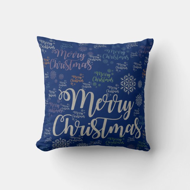 Kerst Kussen, Prettig Kerstfeest Kussen (Voorkant)