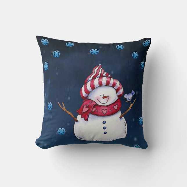 Kerst Kussen Sneeuwman (Voorkant)