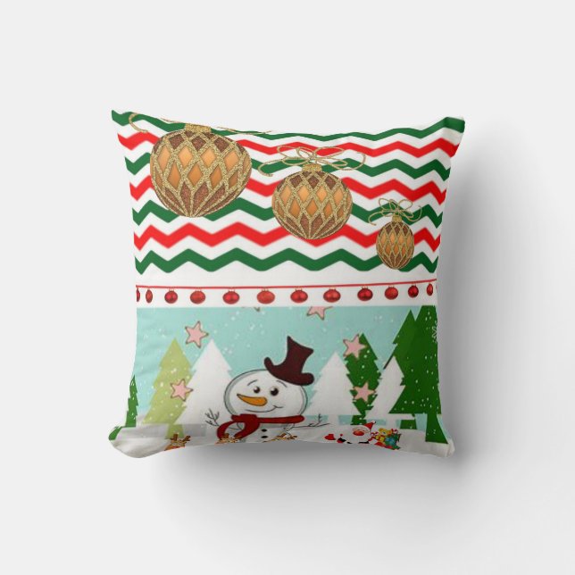 Kerst Kussen Sneeuwman (Voorkant)