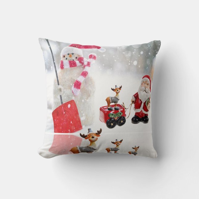 Kerst Kussen Sneeuwman (Voorkant)