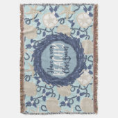 Kerst Kust Tropisch Zee Schelp Krans - Blauw Deken (Voorkant Verticaal)