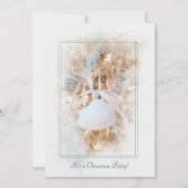 Kerst Kustthema feest uitnodiging (Voorkant)