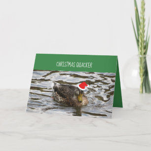 Kerst kwakzalver eenden in een rij Kaart