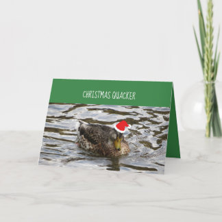 Kerst kwakzalver eenden in een rij Kaart