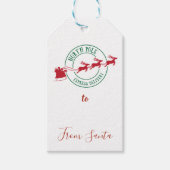 Kerst label Noordpool levering Cadeaulabel (Voorkant)