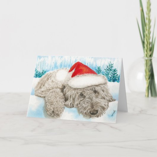 Kerst Labradoodle Feestdagen Kaart (Voorkant)