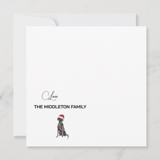 Kerst Labrador Hond Wit Groen Vrolijk Groet (Achterkant)