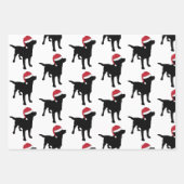 Kerst Labrador zwart geel en chocolade Inpakpapier Vel (Voorkant)