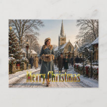 Kerst Lady Engels dorp jaren 50