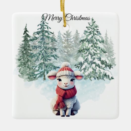 Kerst Lam Ornament (Voorkant)