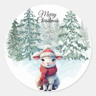 Kerst Lam Sticker