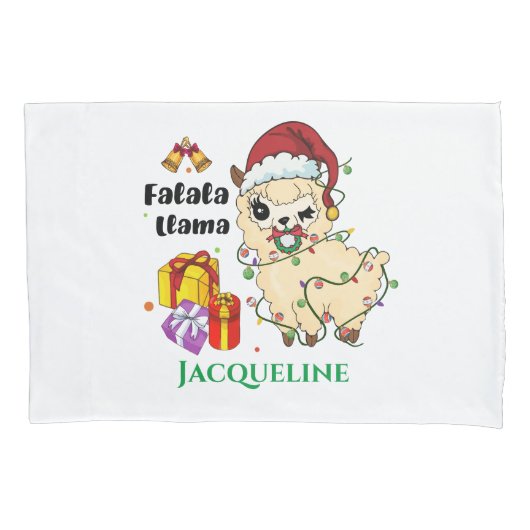 Kerst Lama kussensloop (Voorkant)