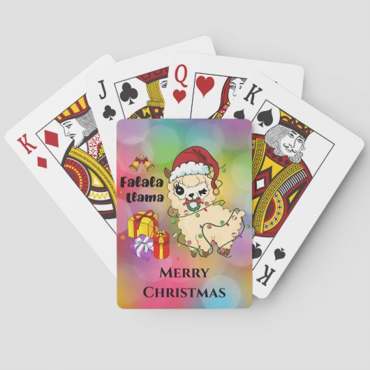 Kerst Lama Speelkaarten (Achterkant)
