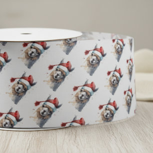 Kerst Lama Waterverf Kerstmannenhoed Herhalend Pat Lint