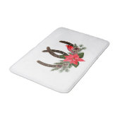 Kerst Land Hoefijzer Poinsettia Badmat (Gekanteld)