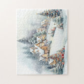 Kerst Landschap Kunst Puzzel Legpuzzel (Verticaal)