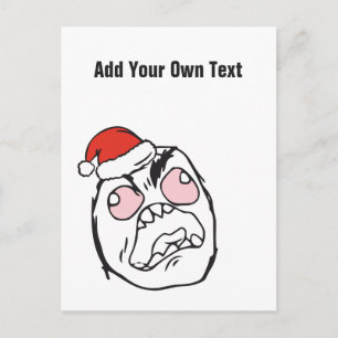 Kerst Le Me Memes Roze Oog Custom tekst BEWERKBAAR Feestdagenkaart
