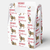 Kerst Leeuw Grappig Dier met Santa Hat Bedankdoosjes (Geopend)