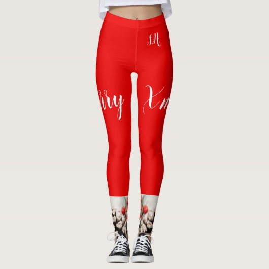 Kerst leggings High Waisted Capris, sport (Voorkant)