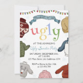 Kerst Lelijke trui Party uitnodiging (Voorkant)