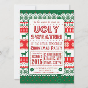Kerst - Lelijke trui - Tacky - Uitnodiging