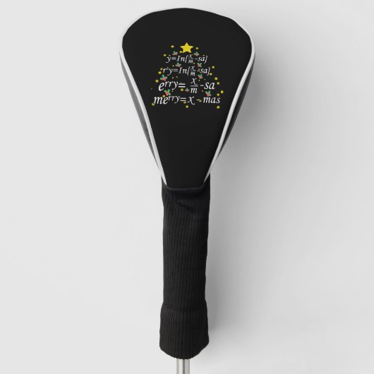 Kerst Leraar - Kerst Wiskunde Lerarenboom Golfheadcover (Voorkant)