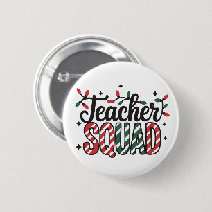Kerst Leraar Team Grappig Prettig Kerstfeest Ronde Button 5,7 Cm