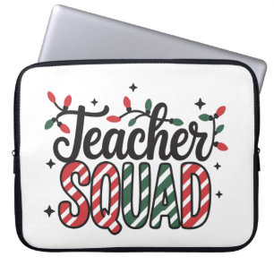 Kerst Lerarenteam Grappig Prettig Kerstfeest Laptop Sleeve