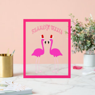 Kerst Lesbian Flamingos Flamingo Belles Acryl Bord