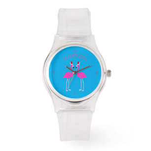 Kerst Lesbian Flamingos Flamingo Belles Horloge