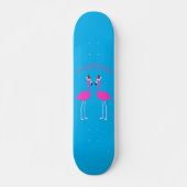 Kerst Lesbian Flamingos Flamingo Belles Skateboard (Voorkant)