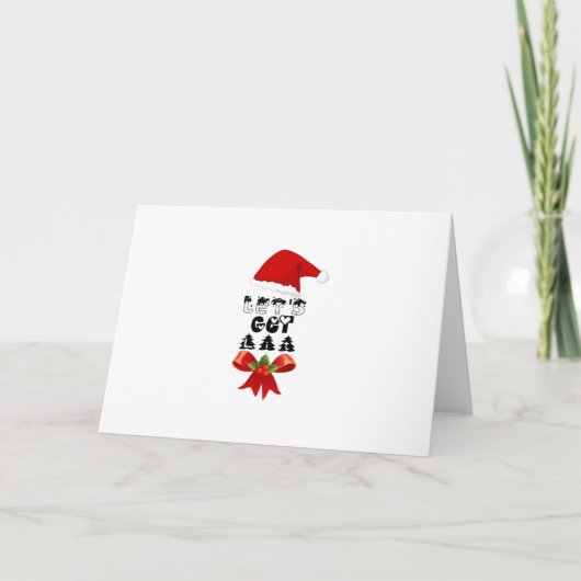 Kerst Let's Get Lit Classic Kaart (Voorkant)