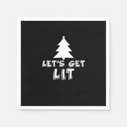 Kerst Let's Get Lit Classic Servet (Voorkant)