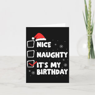 Kerst Leuk Naughty Het is mijn verjaardag kerstfee Kaart