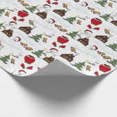 Kerst leuk ontwerp cadeaupapier (Hoek)