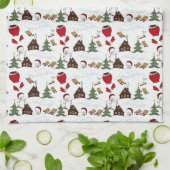 Kerst leuk ontwerp theedoek (Gevouwen)