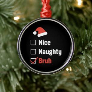 Kerst Leuk Stout Broer Grappige Kerstlijst Metalen Ornament