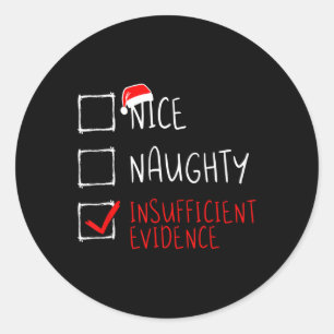 Kerst Leuk Stoute Onvoldoende Bewijs Grappig Ronde Sticker