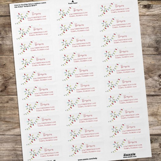 Kerst Leuke grillige kleurrijke String Lights Etiket