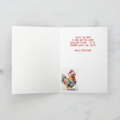 Kerst Leuke Kip Voor Zuster Vriend Feestdagen Kaart (Binnen)
