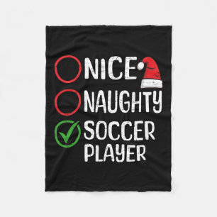 Kerst Leuke Naughty Soccer Speler Kerstlijst Fleece Deken
