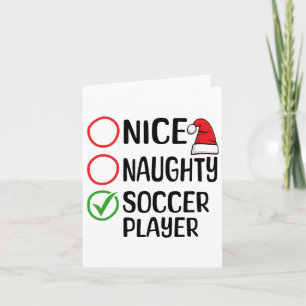 Kerst Leuke Naughty Soccer Speler Kerstlijst Kaart