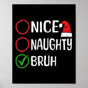 Kerst Leuke Stoute Bruh Kerst Kerstlijst Sa Poster