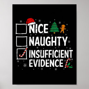 Kerst Leuke Stoute Onvoldoende Bewijs Kerstman Poster