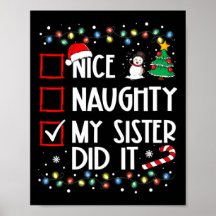 Kerst Leuke stoute zus deed het Xmas Family B Poster