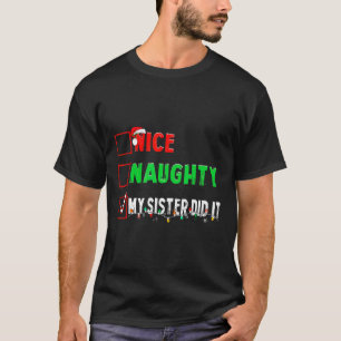 Kerst Leuke stoute zus deed het Xmas Family B T-shirt